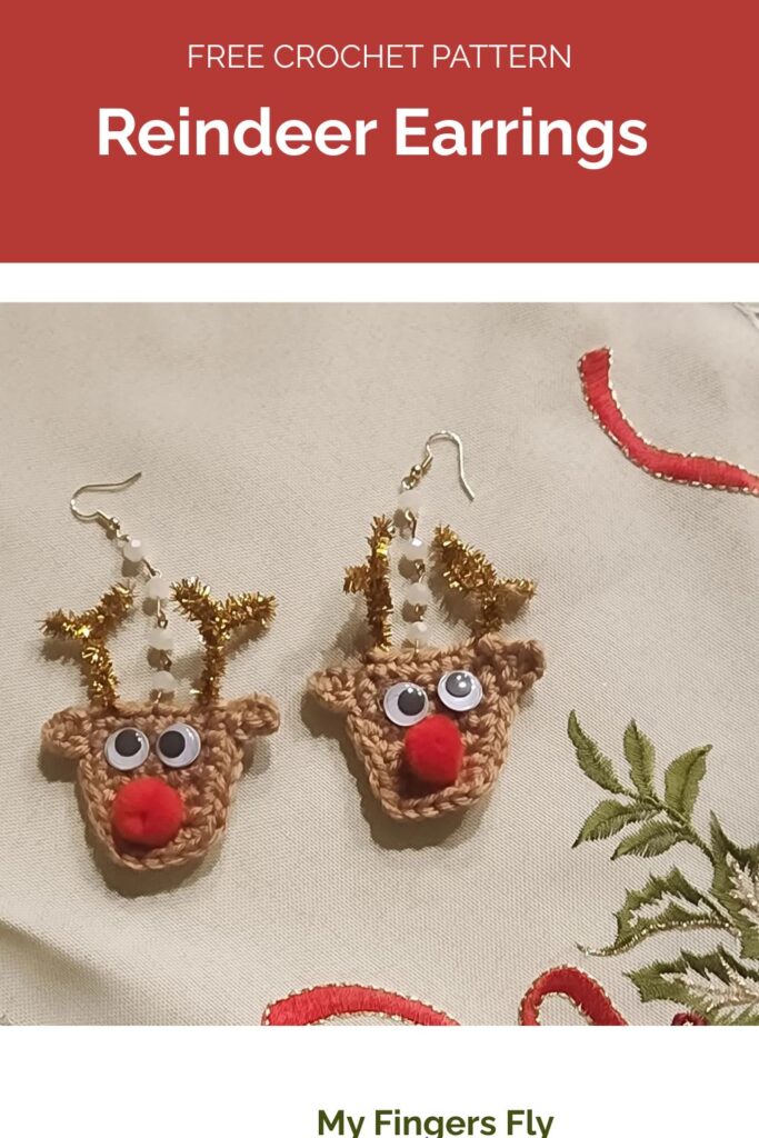 Reindeer Earrings from My Fingers Fly