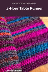 4-Hour Table Runner Free Crochet Pattern from Pattern Princess
