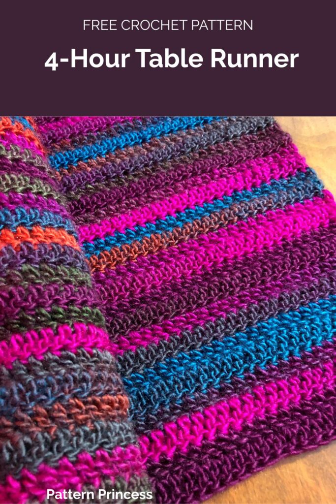 4-Hour Table Runner Free Crochet Pattern from Pattern Princess