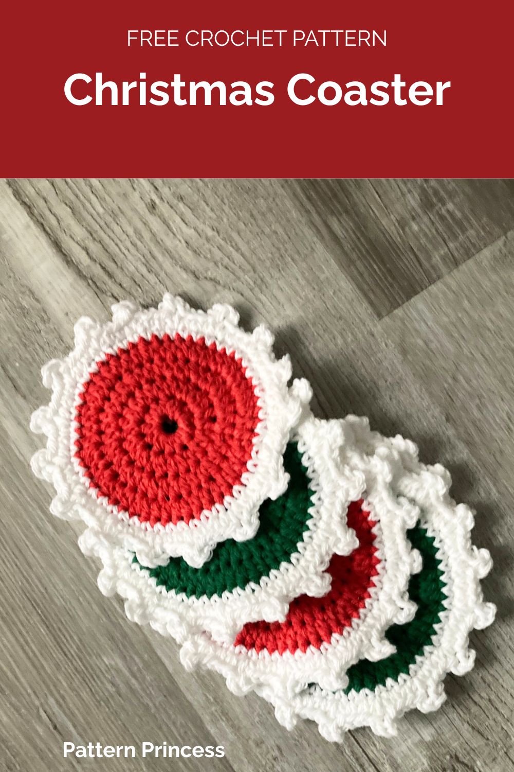 Easy Crochet Christmas Coaster