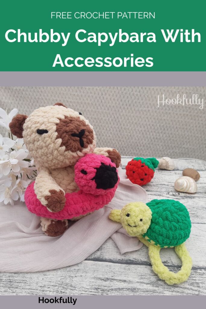 Chubby Capybara With Accessories from Hookfully
