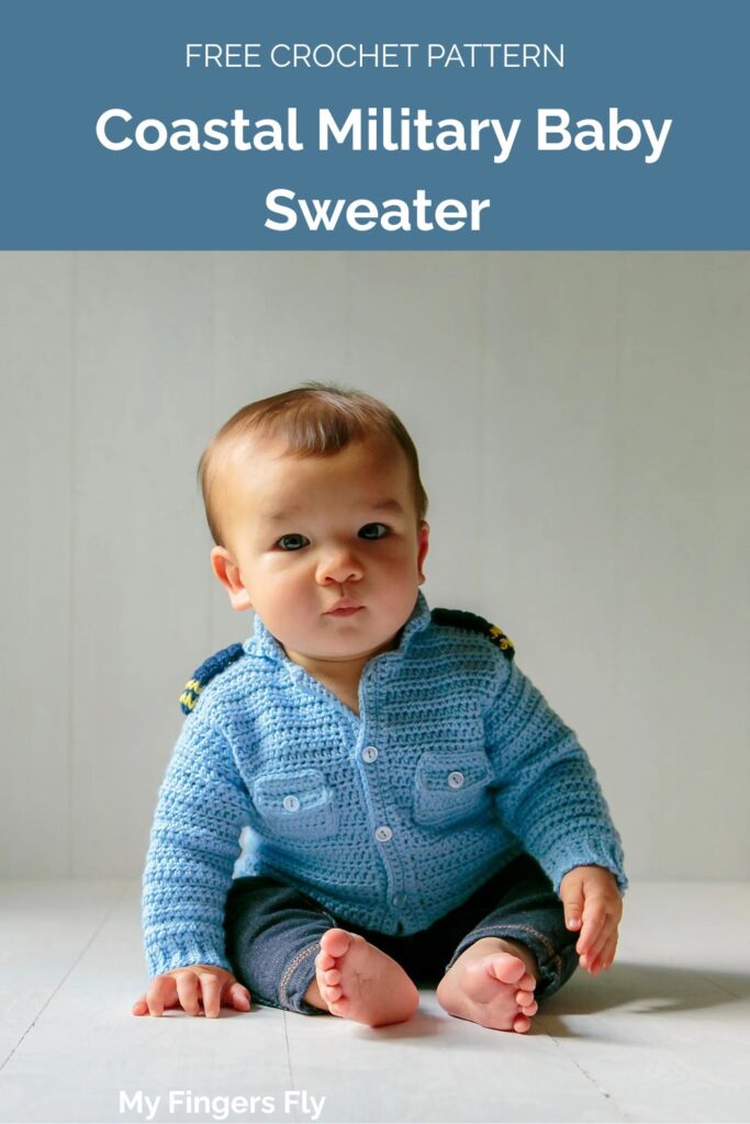 Coastal Military Baby Sweater from My Fingers Fly