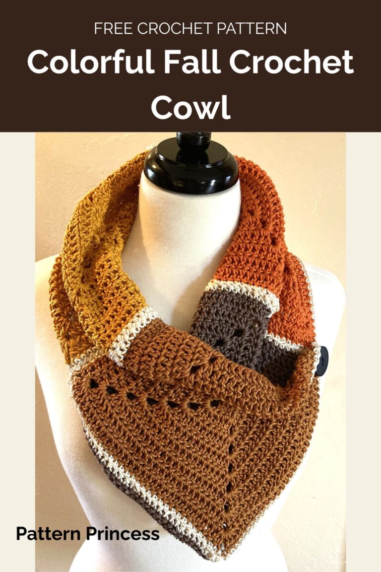 Colorful Fall Crochet Cowl from Pattern Princess