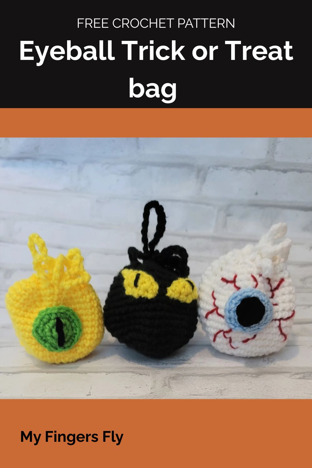 Eyeball Trick or Treat Bag Crochet Pattern
