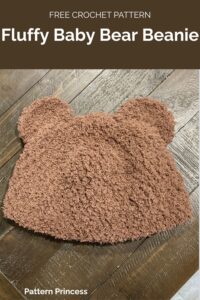 Fluffy Baby Bear Beanie from Pattern Princess
