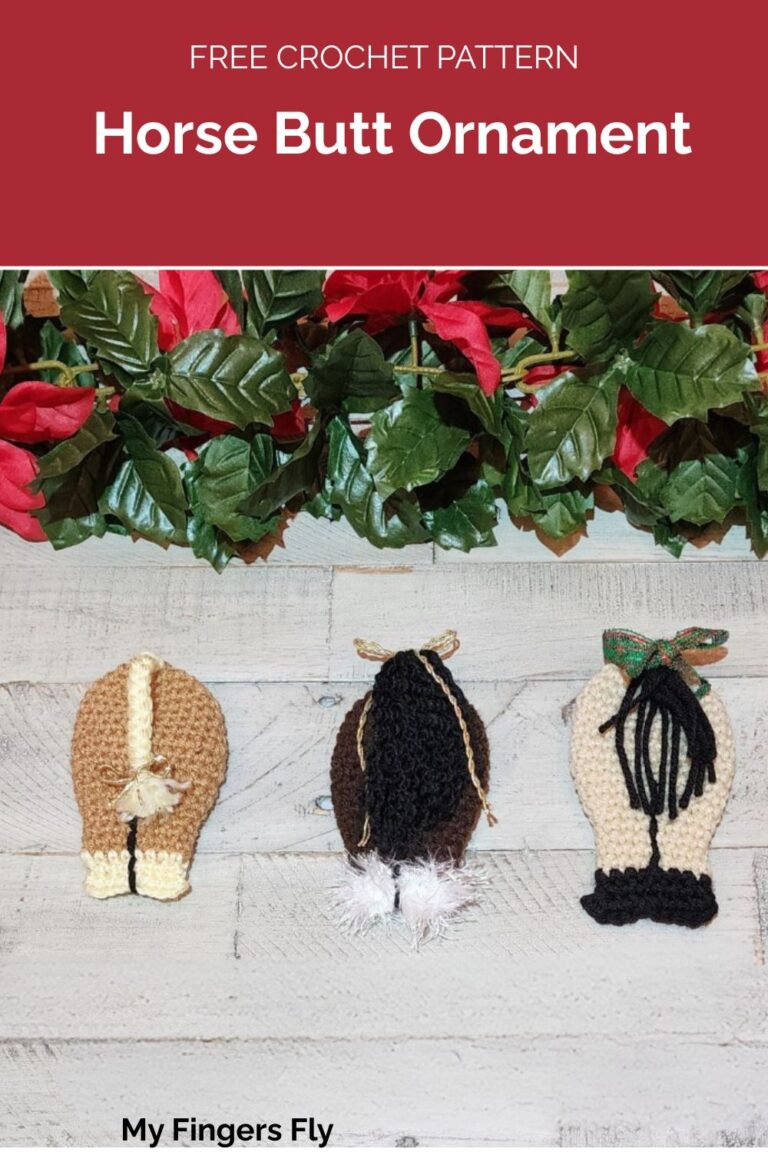 Horse Butt Ornament from My Fingers Fly