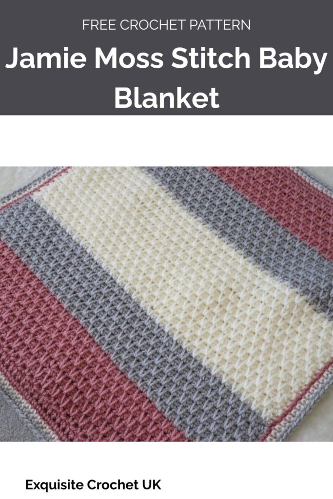 Jamie Moss Stitch Baby Blanket from Exquisite Crochet UK