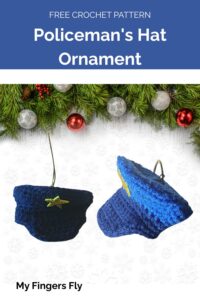 Policeman's Hat Ornament from My Fingers Fly