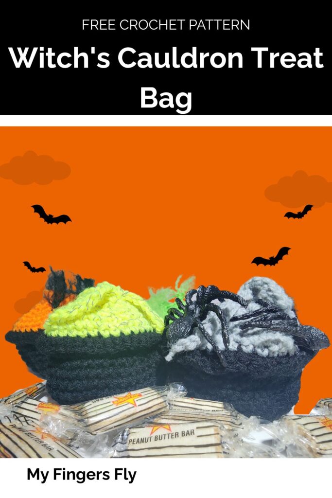 Witch's Cauldron Treat Bag from My Fingers Fly