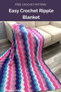 Easy Crochet Ripple Blanket from Pattern Princess