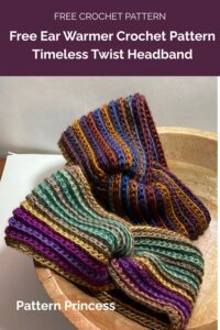 Free Ear Warmer Crochet Pattern Timeless Twist Headband from Pattern Princess