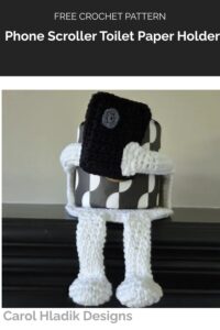 Phone Scroller Toilet Paper Holder from Carol Hladik Designs