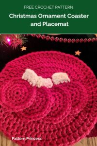 Christmas Ornament Coaster and Placemat From Pattern Princess