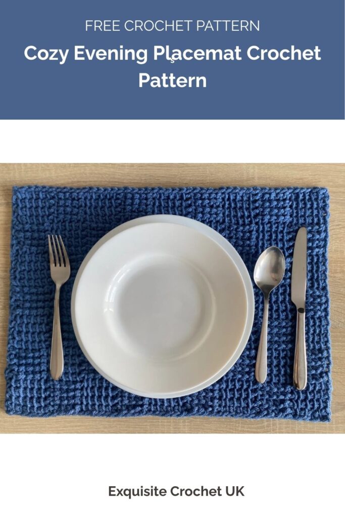 Cozy Evening Placemat Crochet Pattern from Exquisite Crochet UK