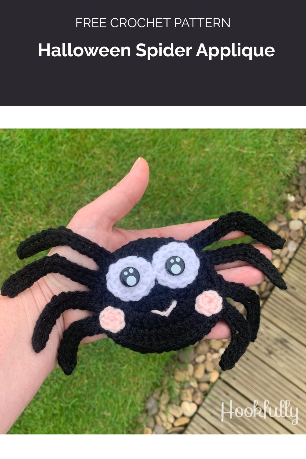 Halloween Spider Applique Free Crochet Pattern