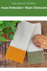 Hazel Potholder WashDishcloth from The Crochet Village