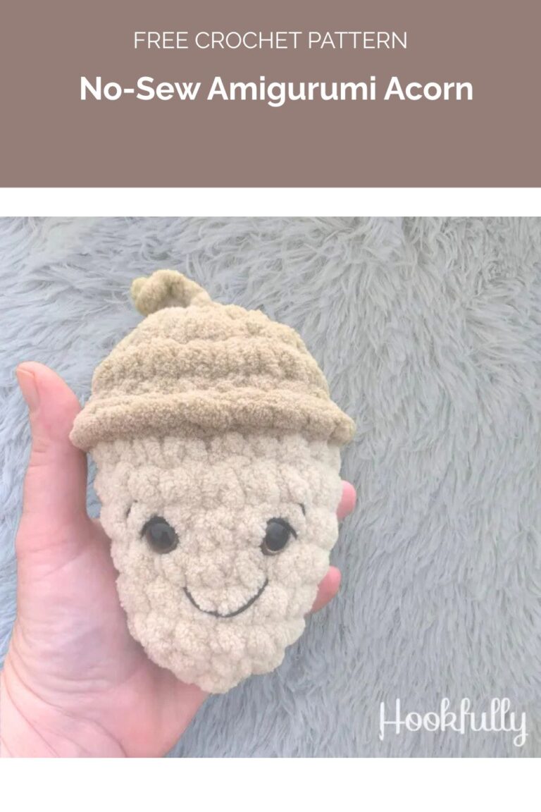 No-Sew Amigurumi Acorn from Hookfully