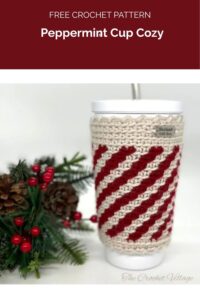 Peppermint Cup Cozy from The Crochet Village