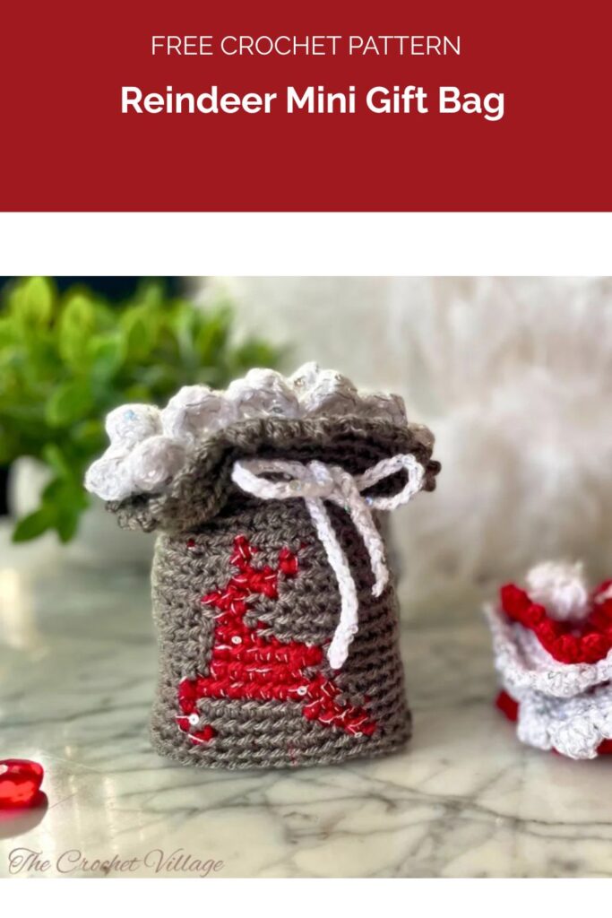 Reindeer Mini Gift Bag from The Crochet Village