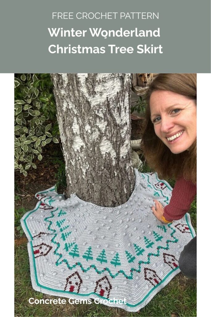 Winter Wonderland Christmas Tree Skirt from Concrete Gems Crochet