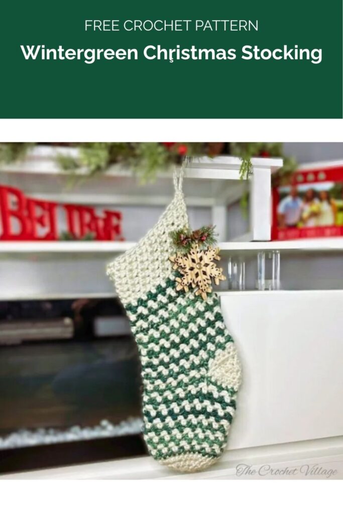 Wintergreen Christmas Stocking from The Crochet Village