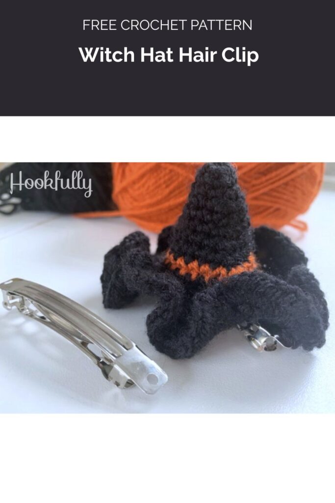 Witch Hat Hair Clip Crochet Pattern