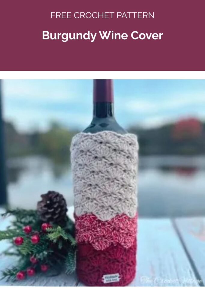 Burgundy Wine Cover from The Crochet Village