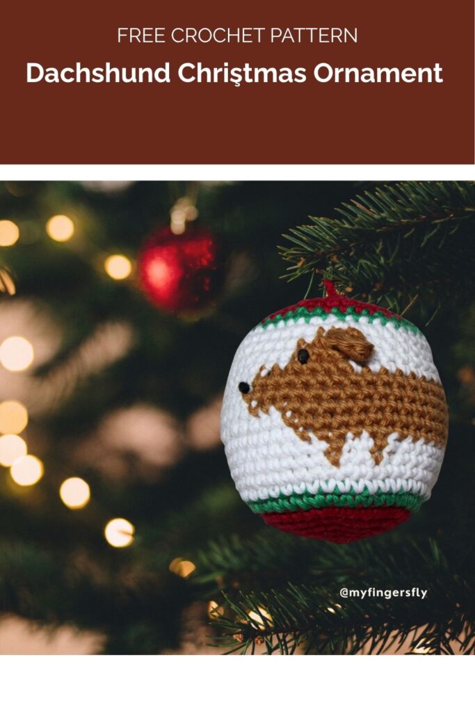 Dachshund Christmas Ornament from My Fingers Fly