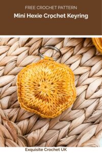Mini Hexie Crochet Keyring from Exquisite Crochet UK