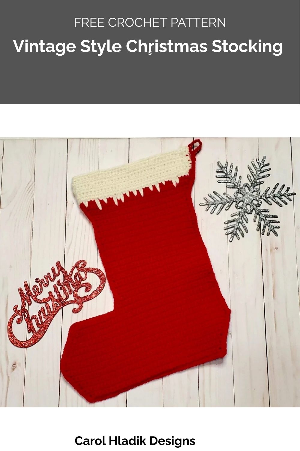 Vintage Style Christmas Stocking Crochet Pattern