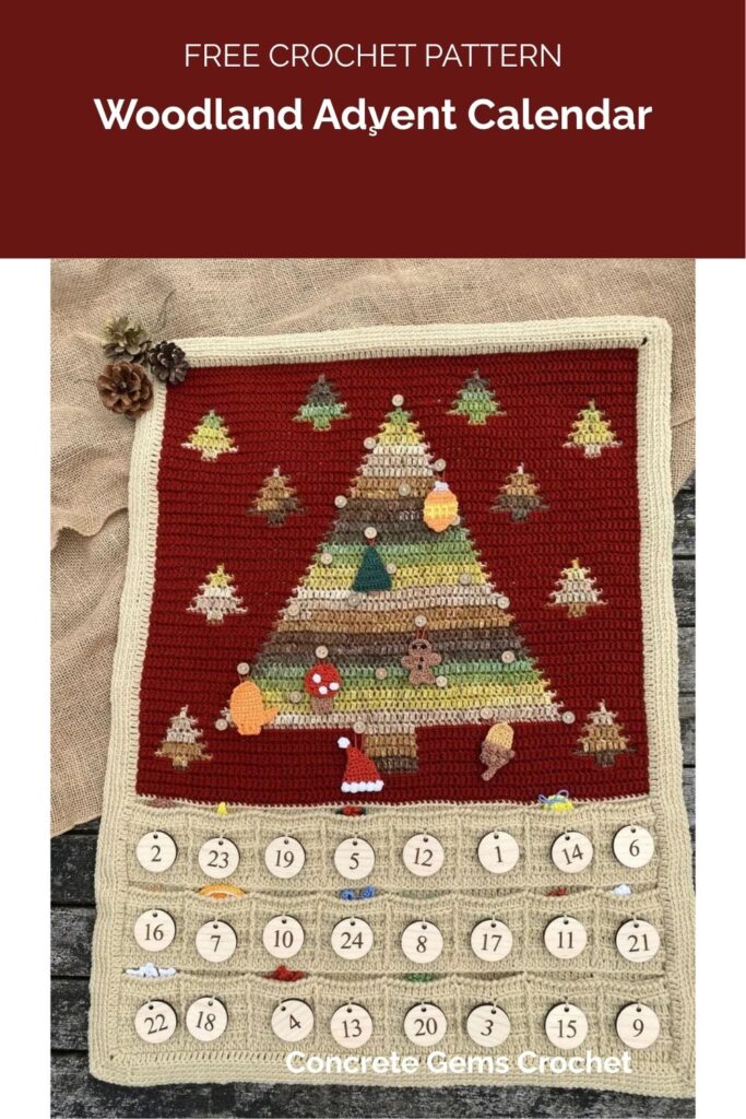 Woodland Advent Calendar from Concrete Gems Crochet