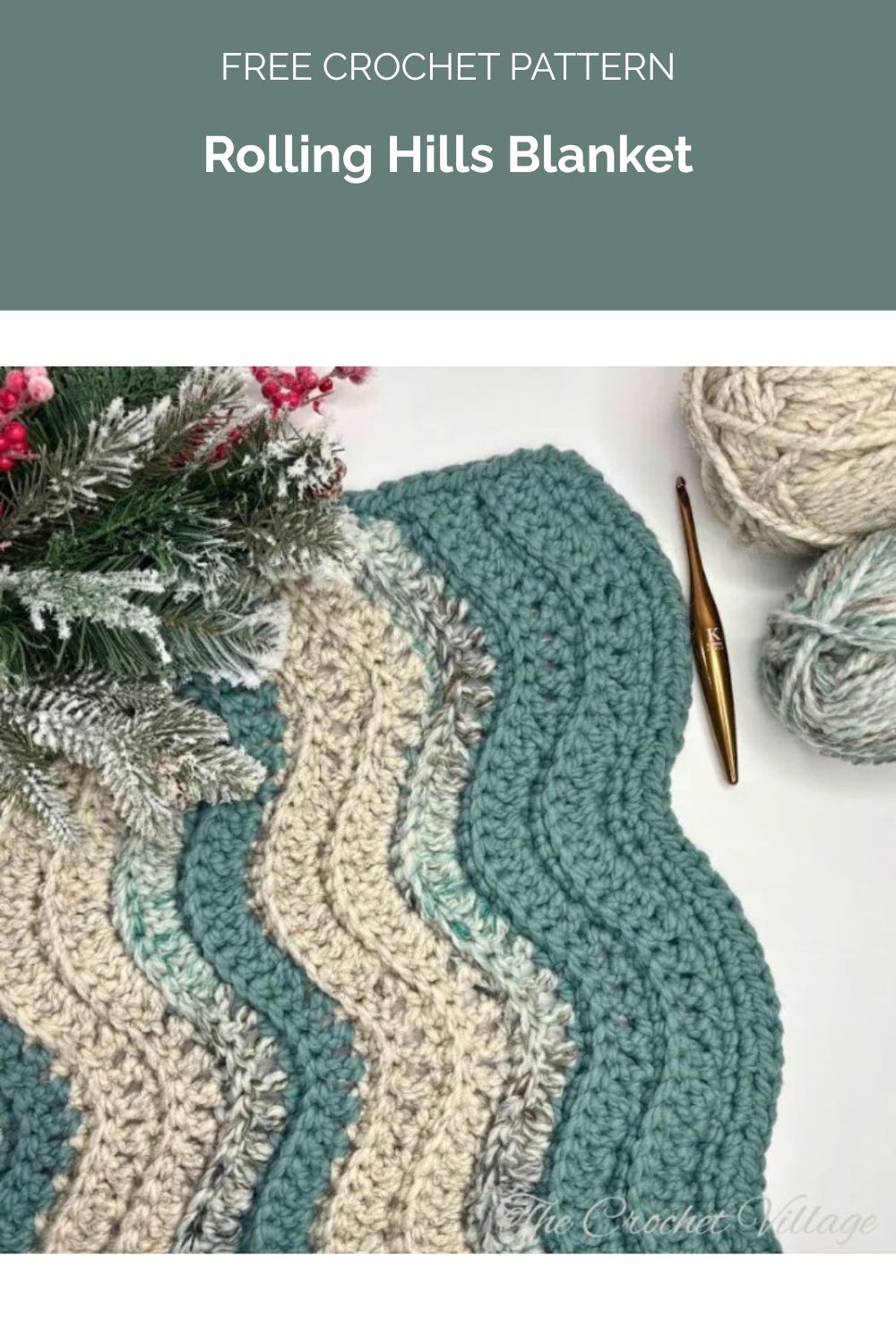 Rolling Hills Blanket Crochet Pattern