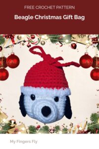 Beagle Christmas Gift Bag from My Fingers Fly