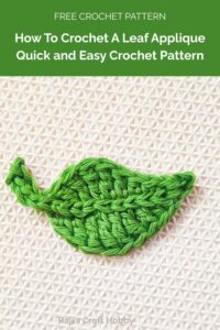 How To Crochet A Leaf Applique Quick and Easy Crochet Pattern from Raji's Craft Hobby