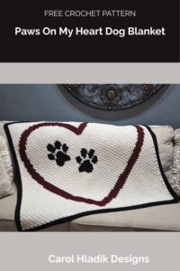 Paws On My Heart Dog Blanket from Carol Hladik Designs