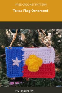 Texas Flag Ornament Crochet Pattern from My Fingers Fly