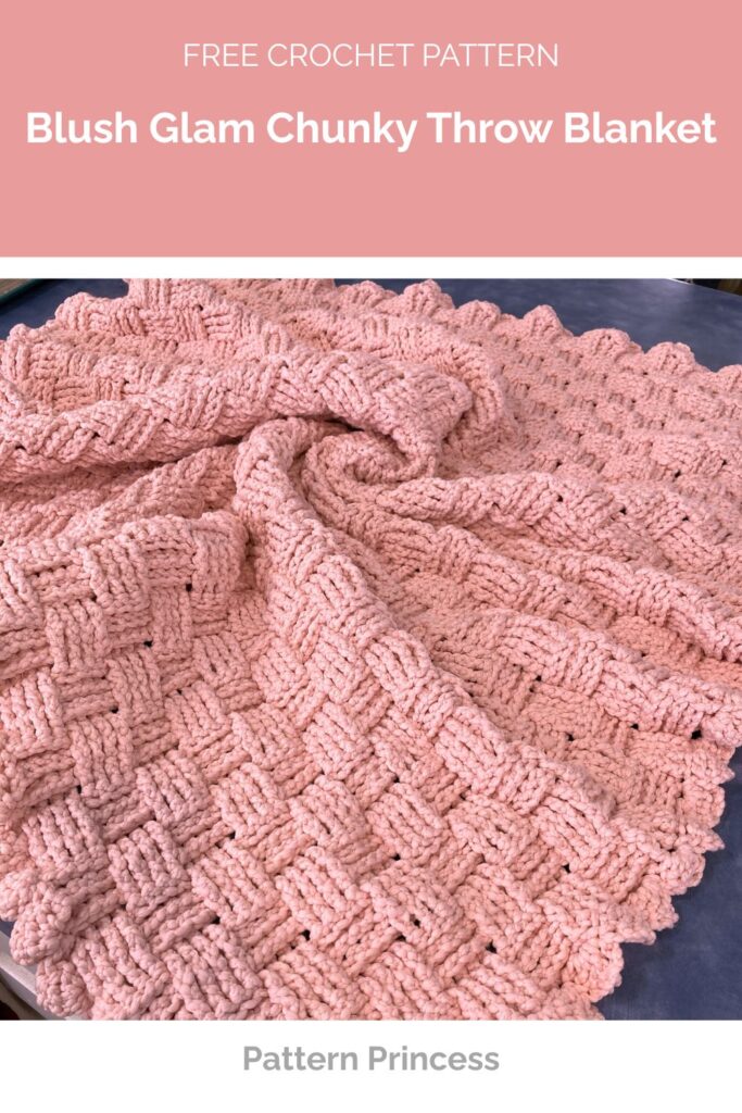 Blush Glam Chunky Throw Blanket from Pattern Princess