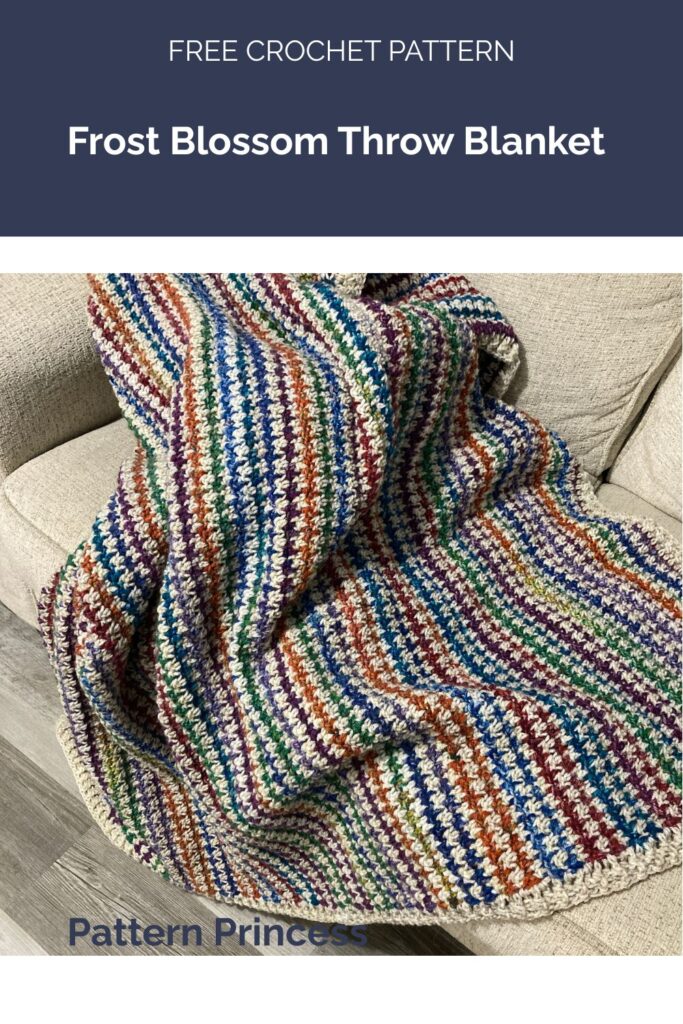 Frost Blossom Throw Blanket from Pattern Princess