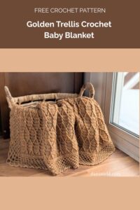 Golden Trellis Crochet Baby Blanket from Dana Nield Designs