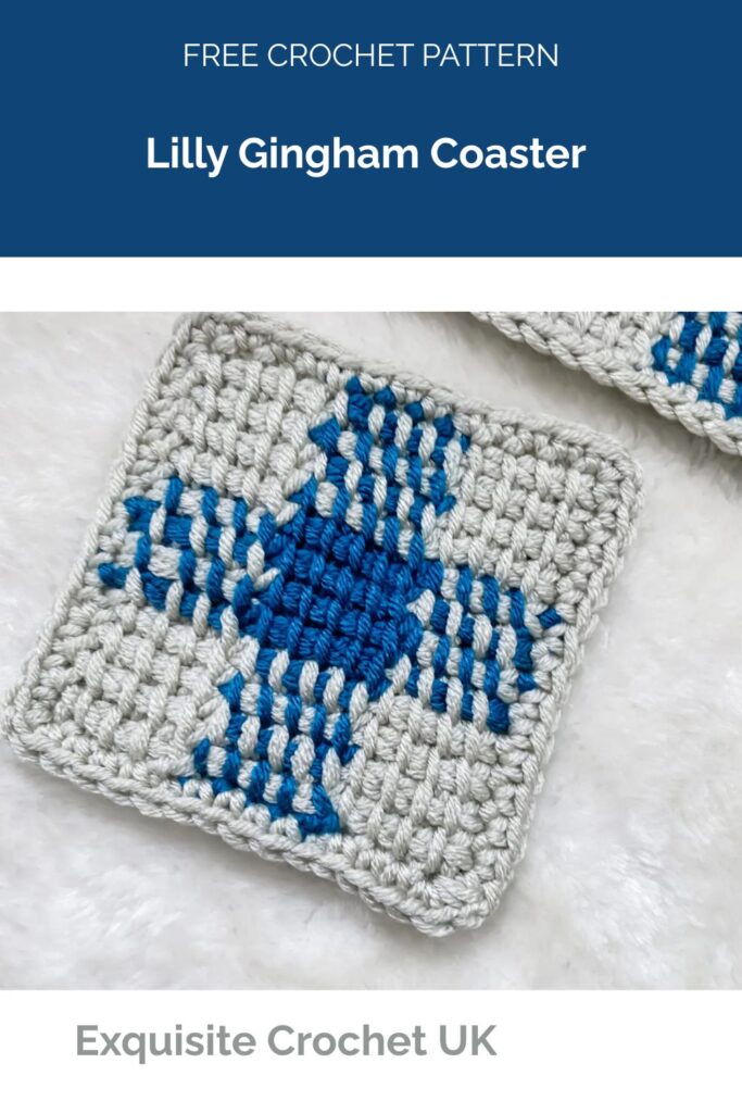 Lilly Gingham Coaster from Exquisite Crochet UK