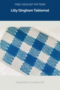 Lilly Gingham Tablemat from Exquisite Crochet UK