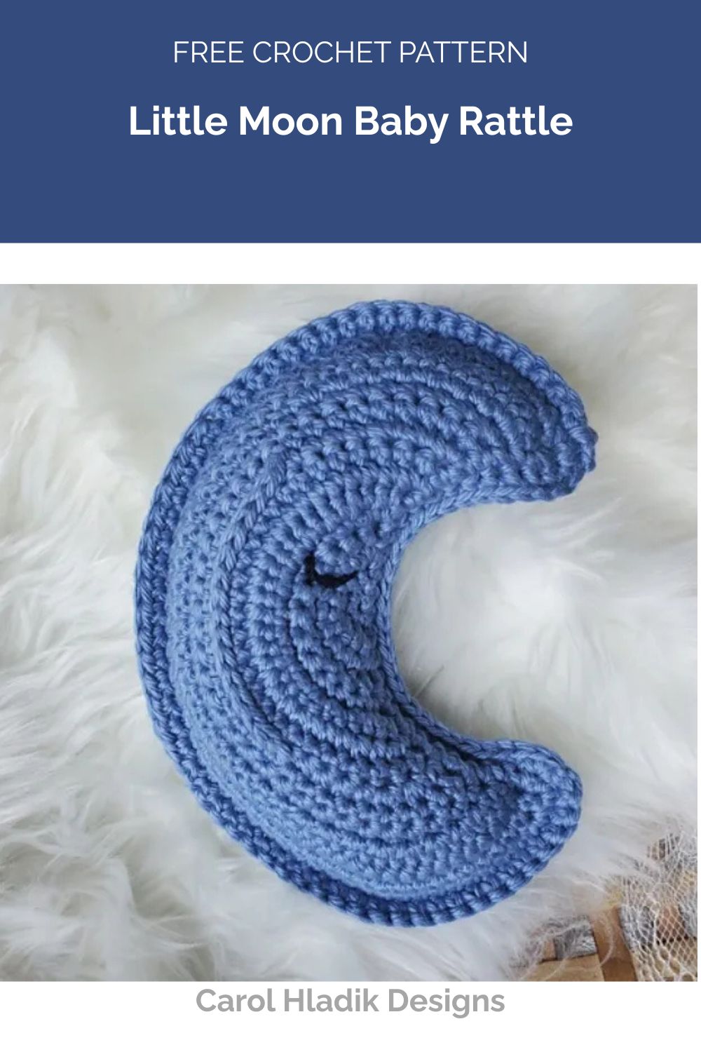 Little Moon Baby Rattle Crochet Pattern