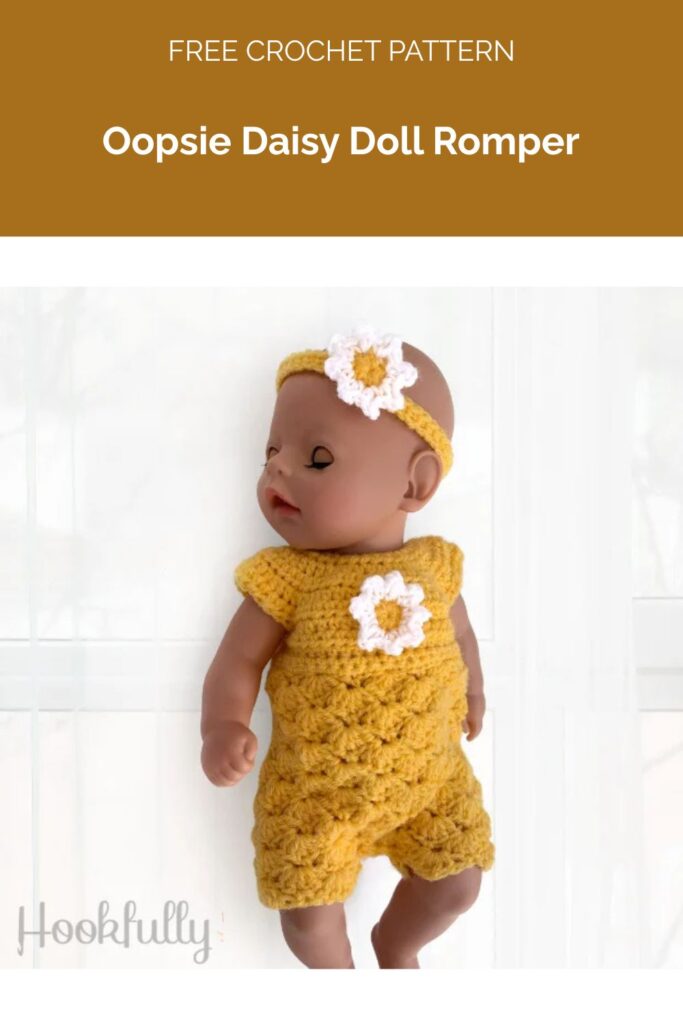 Oopsie Daisy Doll Romper from Hookfully