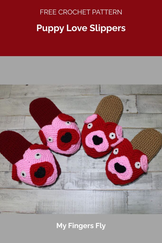 Puppy Love Slippers from My Fingers Fly