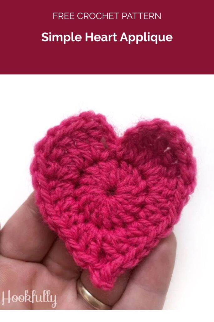 Simple Heart Applique from Hookfully