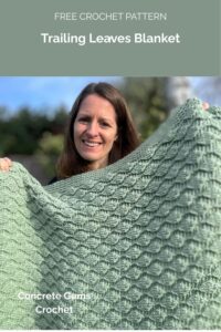 Trailing Leaves Blanket Crochet Pattern from Concrete Gems Crochet