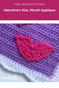 _Valentine's Kiss, Mouth Applique from Hookfully