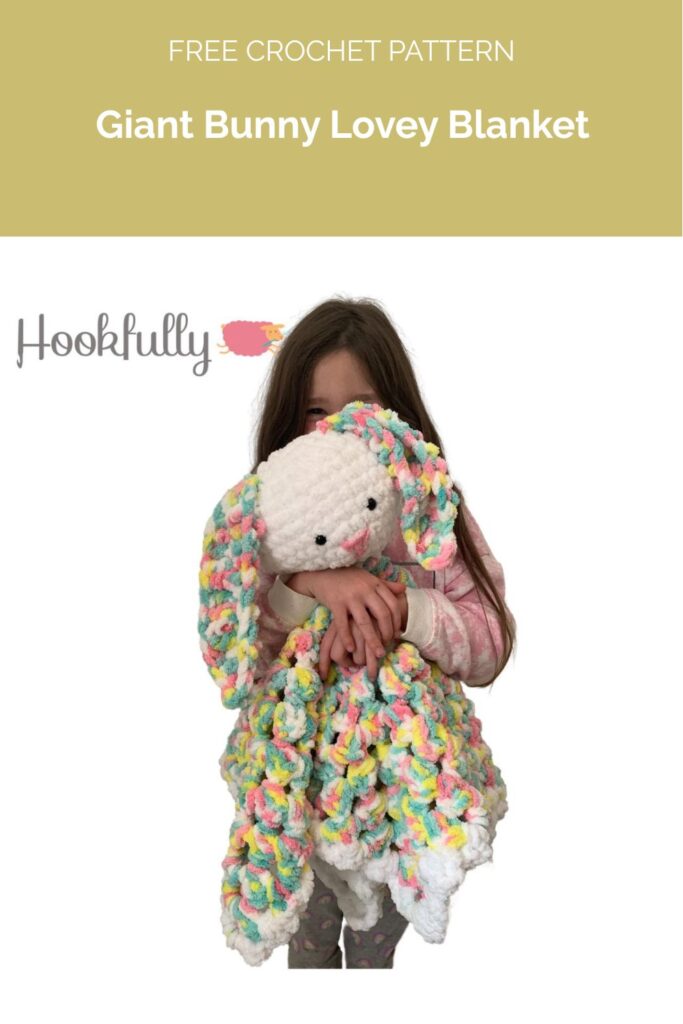 Giant Bunny Lovey Blanket from Hookfully