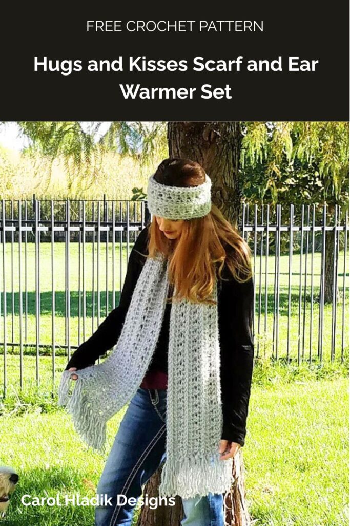 Hugs and Kisses Scarf and Ear Warmer Set from Carol Hladik Designs