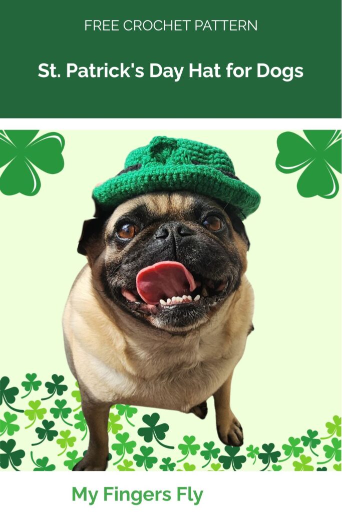 St. Patrick's Day Hat for Dogs from My Fingers Fly